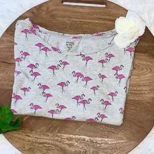 Crown & Ivy Flamingo T-Shirt XL